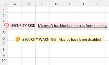 Excel Macro Security Settings